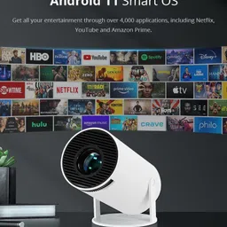 AVOIHS Projector WiFi 2K FULL HD LED 180 Degree Rotation Android Remote Controller (4500 lm / 1 Speaker / Wireless / Remote Controller) Portable Projector image 5