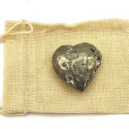plus value Natural Golden Peru Pyrite Heart 100 to 150grams Regular Asymmetrical Rock, Quartz, Crystal Stone image 4