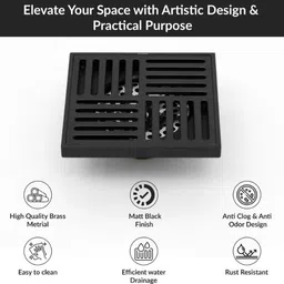plantex Floor Brass Push Down Strainer image 3