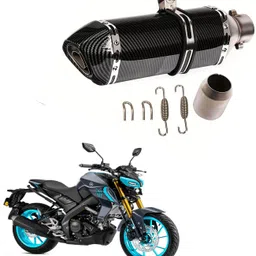 vagary New Carbon Fiber Exhaust with DB Killer for Yamaha MT15 ( BS4 + BS6 ) Yamaha Universal For Bike Full Exhaust System-picture-15