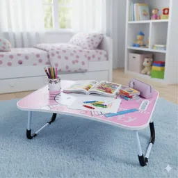 shree hari quality first Portable & Foldable Study Table for Kids | Work from Home Table | Sturdy Design Wood Portable Laptop Table-picture-11