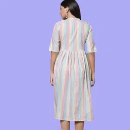 houseofcommona Women Maxi Multicolor Midi/Calf Length Dress image 2