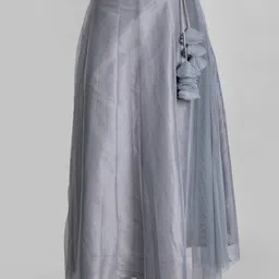 frolic rolic Women Solid Flared Grey Skirt-picture-34