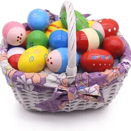 kishore collection 15 PCS Wooden Percussion Musical Egg Maracas Egg Shakers Rattle image 4