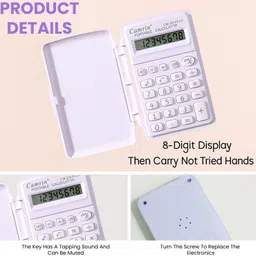 syga 8-Digit Flip Calculator – Stylish, Portable & Great for Student Use Basic Calculator image 3