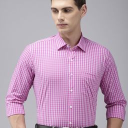 Van Heusen Slim Fit Grid Tattersall Checked Formal Shirt-picture-6