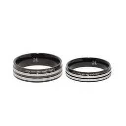 Yellow Chimes Unisex You are My Only Love Stainless Steel Never Fading Couple Rings image 1
