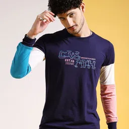 The Indian Garage Co Men Colourblocked Typography Printed T-shirt-picture-17