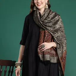 Sangria Woven Design Stole-image-44