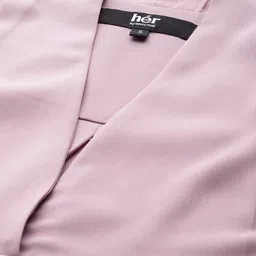 her by invictus Solid V-Neck Regular Top image 2