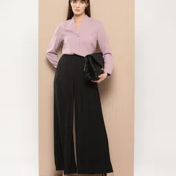 her by invictus Solid V-Neck Regular Top image 5