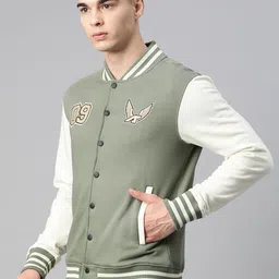 Alcis Men Typography Printed Varsity Jacket image 3