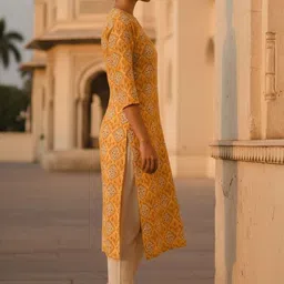 THE FAB FACTORY Ethnic Motifs Printed Kurti image 2