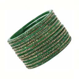 Only Offers Set Of 12 Cubic Zirconia Studded Bangles image 2