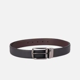 Allen Solly Men Solid Textured Leather Belt image 5