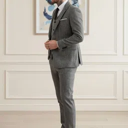 INVICTUS Cotton Notched Lapel Long Sleeves Single Breasted Blazer image 2