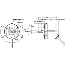 Omron Rotary Encoder Incremental Type, E6C2-CWZ6C 20P/R 2M image 2