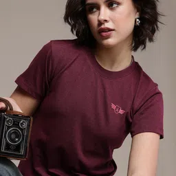 The Roadster Life Co. Solid Regular Fit T-shirt-image-70