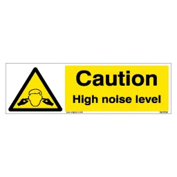 SUNSIGNS  Caution High Noise Level Signages Size 600x200 mm HP Print + Vinyl, SN0094-picture-45