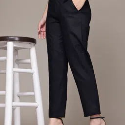 Popnetic Women Tapered Fit High-Rise Trousers-image-83