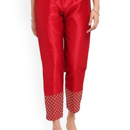 SRISARAS Women Printed Regular Fit Mid-Rise Cotton Trousers-picture-39