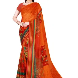 KALINI Striped Art Silk Saree With Blouse Piece-image-91