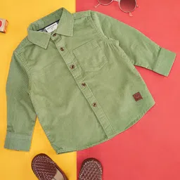 Pantaloons Baby Full Sleeves Solid Shirt - Green-picture-15