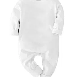 Zeezeezoo 100% Cotton Full Sleeves Solid Romper - White-picture-12