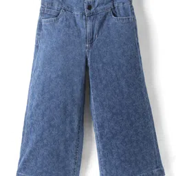 Under Fourteen Only Solid Wide Leg Jeans - Blue-image-28