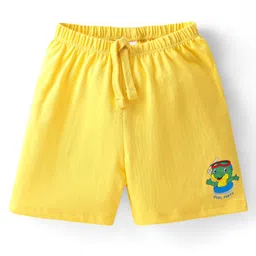 Babyhug Cotton Knit Shorts With Dino Print Pack of 2 - Multicolour image 4