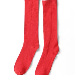 Pine Kids Cotton Knit Knee Length Solid Colour Socks Pack Of 3 (Colour May Vary) image 4
