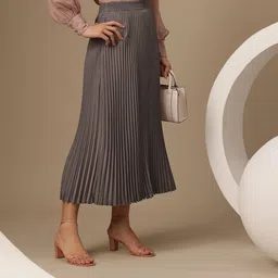 Chemistry Women Accordion Pleated Maxi Skirt-picture-44