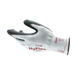 Ansell HyFlex 11-735 Cut Resistant Gloves Knitwrist Cuff Polyurethane Black & White Size 9 (Pack of 144 Pair)-image-19