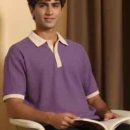 HERE&NOW Men Polo Collar T-shirt-picture-25