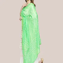 Dupatta Bazaar Bandhani Printed Bandhani Dupatta With Gotta Patti image 3