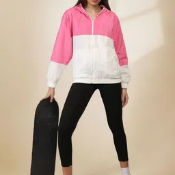 Roadster Colourblocked Hooded Windcheater Tailored Jacket image 2