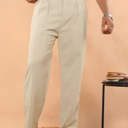 Beyoung Men Straight Fit High-Rise Pleated Trousers-image-68