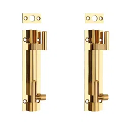 Screw Tight 76.2 mm (3 Inch) Brass Necked Polished Finish Barrel Bolt B021902PBL-2 (Pack of 2)-picture-20