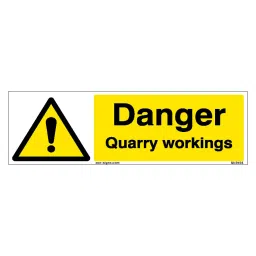 SUNSIGNS Danger Quarry Workings Signages Size 300x100 mm HP Print + Vinyl + Sun Board, SN0108-picture-18