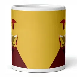 Mr UVD White & Yellow Graphic Printed Ceramic Mug 350 ml image 4