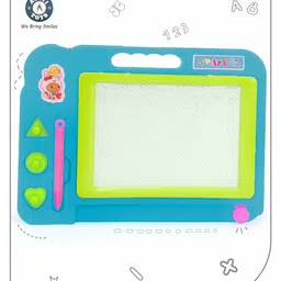 Aditi Toys Magnetic Slate Drawing Board for Learning Writing and DrawingIncludes Magnetic Pen and Stamps, Easy to Clean and Use for Kids Above 3 Years, BIS Approved (Sky Blue)-image-91