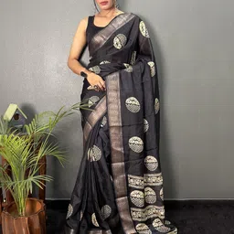 KALINI Woven Design Zari Pure Silk Ready to Wear Jamdani Saree-picture-12