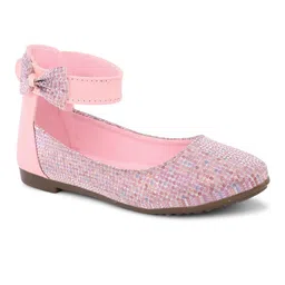 Steprite Bow Detailed Shimmer Embellished Bellies  - Pink image 3