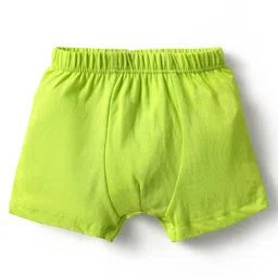 Babyhug 100% Cotton Trunks With Stripes & Ninja Turtles Print Pack Of 3 - Neon Green Blue & Red image 2