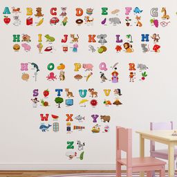 LANSTICK Red & Blue Printed Alphabet For Kids Wall Sticker-picture-39