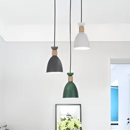 KINIS Green & White Aluminium Quirky Ceiling Lamp image 3