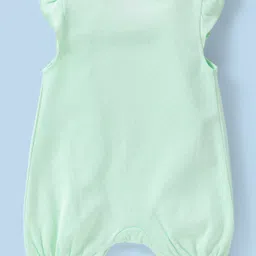 Babyhug 100% Cotton Half Sleeves Romper Ducky Print Pack of 2 - Yellow & Green image 3