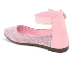 Steprite Bow Detailed Shimmer Embellished Bellies  - Pink image 4