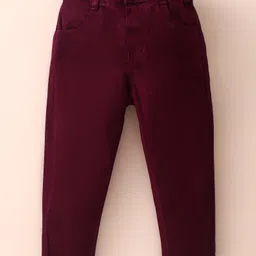 Mark & Mia Full Sleeves Floral Printed Shirt & Trouser Set with Bow & Suspender - White & Maroon image 4