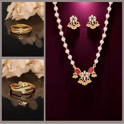 Anouk Women Red Jewellery Set image 2